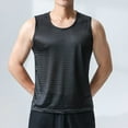 thumbnail image 1 of RKSTN Black Tank Tops Men Plus Size Sleeveless Pullover Workout Shirts Fashionable Solid Color Crew Neck Jogging Summer Casual Slimming Breathable Top, 1 of 5