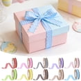 thumbnail image 1 of RKSTN Blue Plaid Edging Wavy Ear Ribbon, 1.3cm/5 Yards Craft Fabric Ribbon for Gift Wrapping Floral Bouquets Wedding Party Decoration, 1 of 6