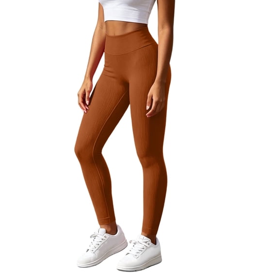 RKSTN Quick Dry Yoga Pants Women High Waisted Workout Leggings for Women Trendy Seamless Slim Fit Butt Lifting Pilates Outfits for Women (Gold ,M)