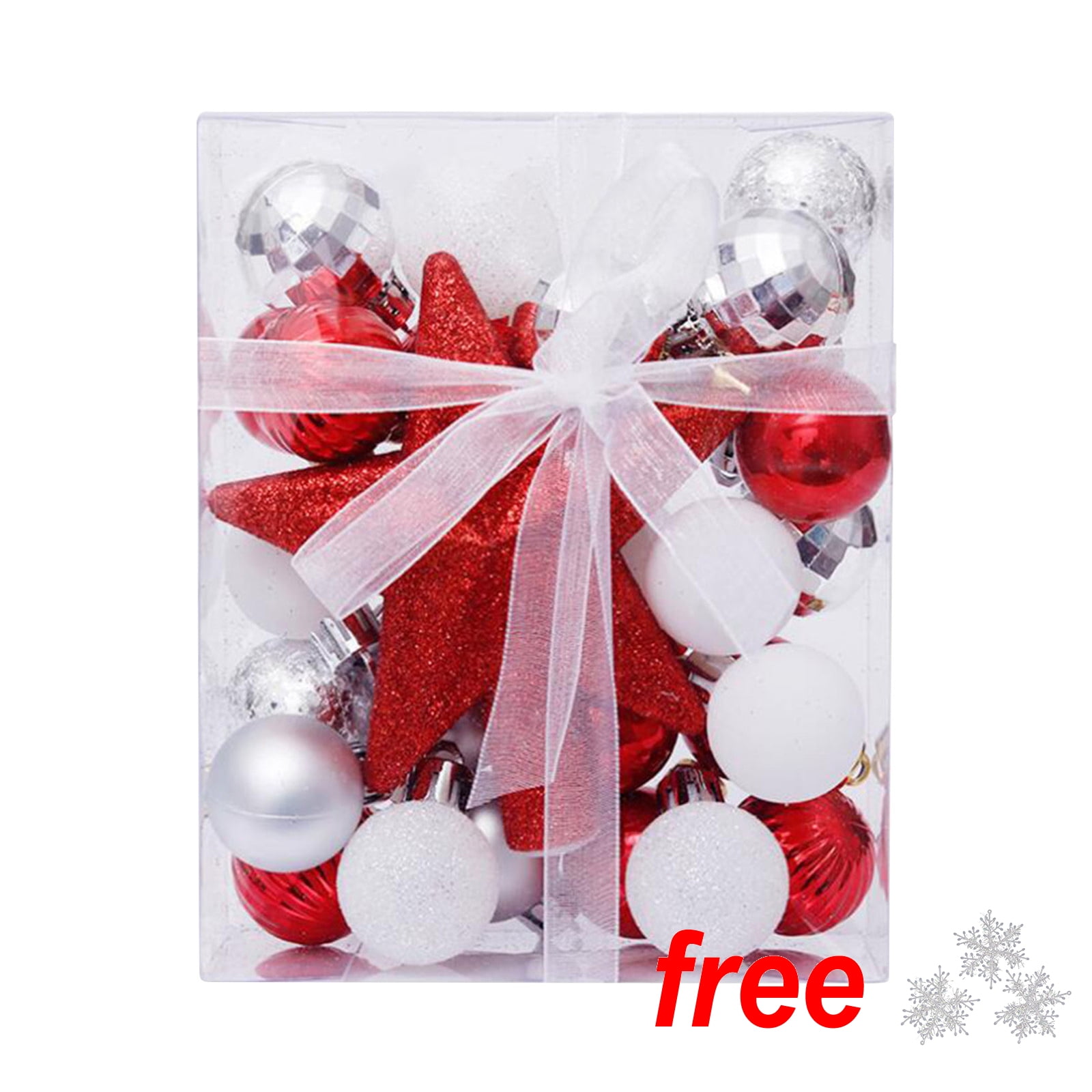 FAMTKT Christmas Balls 30PCS Christmas Ball Baubles Party Xmas Tree Decorations Hanging Ornament Decor Christmas Decorations Lightning Deals of Today on Clearance