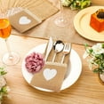 thumbnail image 1 of RKSTN Christmas Jute Lace Cutlery Silverware Storage Bag Utensil Bag C, 1 of 6