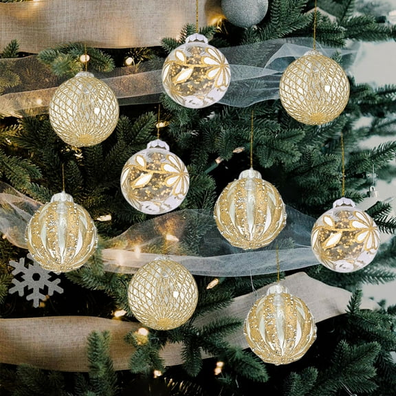 RKSTN Christmas Ornaments Christmas Ball Set Ivory White