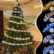 RKSTN Christmas Tree Ribbon Lights 3.3ft 10 LED Christmas Fairy Strings Lights Christmas Decorations Christmas Tree Accessories for Christmas Tree Home Weddings New Year Party Decor