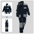 thumbnail image 1 of RKSTN Coveralls for Men Work Uniform Overalls 2 Piece Outfts Set Color Block Crago Sleeveless Workwear Overalls With Cargo Pocketed Jacket Durable Workwear for Safety Workwear, 1 of 5