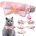 thumbnail image 1 of RKSTN Cute Pinks Lace Cat Collar for Girl Cat Pet Breakaway with Bell Bowtie Detachable Bow Adjustable Safety Kitten Puppy Girl Boy, 1 of 6