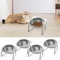 thumbnail image 1 of RKSTN Elevated Dog Bowls, Stainless Steel Cat Food Bowls with Metal Stand Whisker Stress-Free, Raised Food and Water Dish for Cats, Kitten, Puppies and Small Dogs, 1 of 5