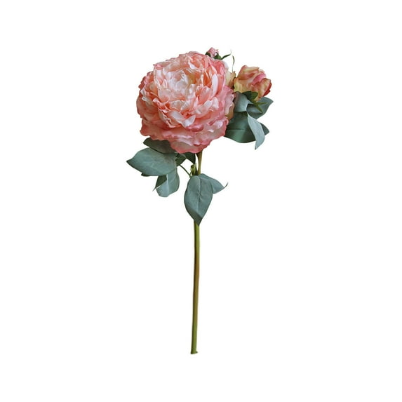 RKSTN Fake Flowers Vintage Artificial Peony Silk Flowers Wedding Home Decoration,Pack of 1 (Pink)