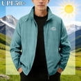 thumbnail image 1 of RKSTN Fishing Shirts for Men Sun Protection Jacket Solid Color Full Zip Quickly Dry Long Sleeve Shirts Spring Summer Lightweight Versatile Hiking Jacket with Pockets, 1 of 7