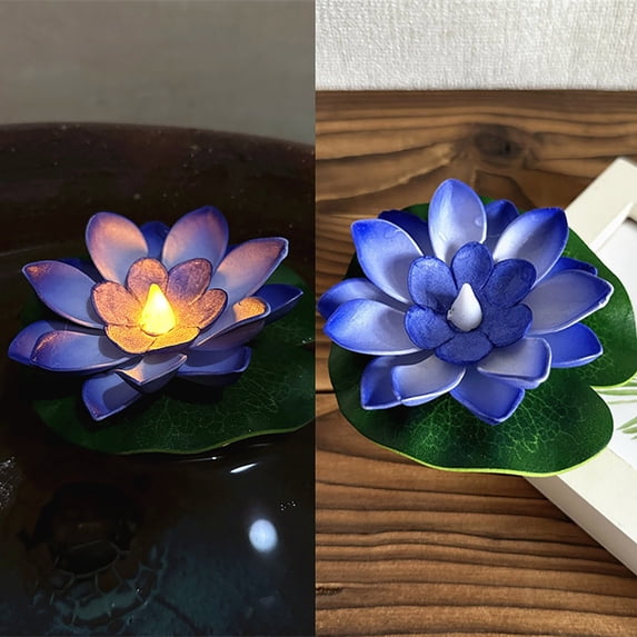 RKSTN Floating Pool Lights - Pool Floats Floating Flower Light Battery Operated Water Activated Warm White Pool Flower Lamp