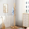 thumbnail image 1 of RKSTN Freestanding Coat Rack, Simple Bedroom Hanger, Beige, 1 of 5
