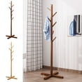 thumbnail image 1 of RKSTN Freestanding Coat Rack, Simple Bedroom Hanger, Brown, 1 of 8