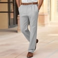 thumbnail image 1 of RKSTN Front Pleats Casual Slacks for Men Plus Size Button Waist Comfortable Straight Leg Summer Fall Suit Pants for Men with Side Pockets (Gray ,S), 1 of 6