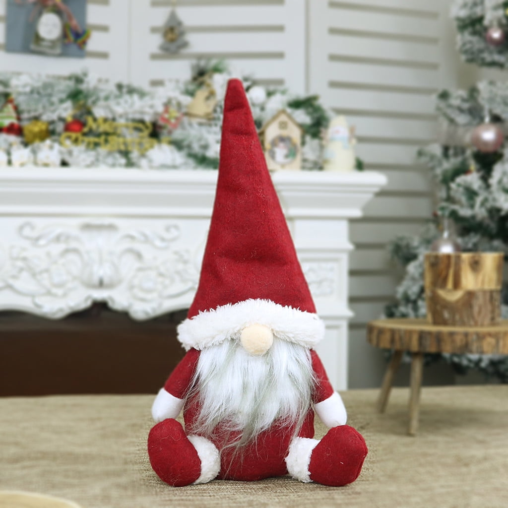 RKSTN Gnomes Christmas Decorations Handmade Santa Plush Gnome, Home  Tabletop Ornaments Christmas Gnome Decor for Home Office Table Xmas Party  Ornament