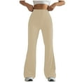 thumbnail image 1 of RKSTN High Waisted Yoga Pants Women Flared Leggings for Women Solid Color Lightweight Body Hugging Pilates Outfits for Women (Khaki ,XL), 1 of 4