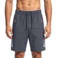 thumbnail image 1 of RKSTN Ice Silk Gym Shorts for Men Quick Dry Plus Size Drawstring Waist Straight Leg Sporty 5 Inch Jogging Training Summer Shorts with Pockets (Gray ,XXXL), 1 of 6