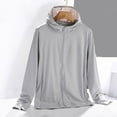 thumbnail image 1 of RKSTN Jackets for Women Sun Protection Hooded Lightweight Jacket Women Plus Size Long Sleeve Zip up Jacket with Pockets (Gray ,L), 1 of 5
