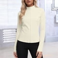 thumbnail image 1 of RKSTN Jackets for Women Sun Protection Hooded Shirt Solid Color Long Sleeve Tapered Waist Zip up Breathable Daily Commuting Shirts, 1 of 7