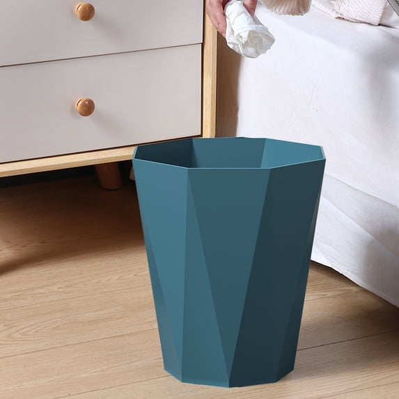 RKSTN Large Trash Can, Bathroom Garbage Can, Plastic Trash Bin, Round Waste Basket for Living Room, Bedroom, Office, Kitchen, Compact Space