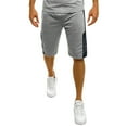 thumbnail image 1 of RKSTN Mens Athletic Shorts Patchwork Color Blocked Fashionable Plus Size Elastic Waist Lounge Relaxed Running Shorts with Pockets Spring Summer Versatile Style, 1 of 4