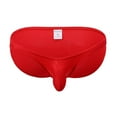 thumbnail image 1 of RKSTN Mens Underwear with Pouch Cool Thong Underwear Solid Color Rope U Shaped Minimalist Stretchy Comfort Intimate Loungewear Panties for Men (Red ,M), 1 of 3