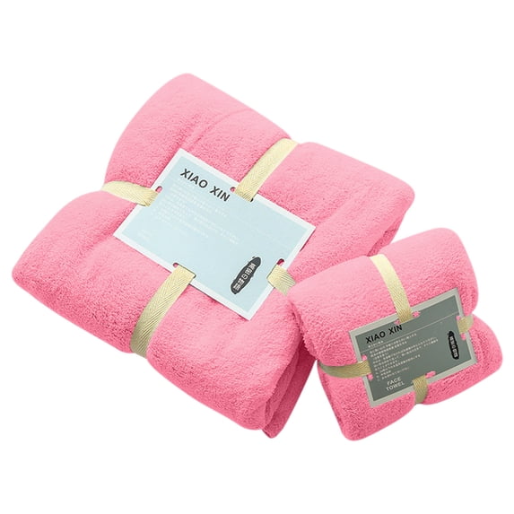 RKSTN Microfiber 2 In 1 Bath Towels (28.7"x51.2") and Face Towel (13.8"x29.5") Bath Towels for Bathroom Soft & Absorbent Bathroom Towels Set for Hotel & Spa, Bathroom Accessories