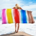 thumbnail image 1 of Beach towels under $10 RKSTN Microfiber Beach Towel Super Lightweight Colorful Bath Towel Sandproof Beach Blanket Multi-Purpose Towel for Travel Swimming Pool 29x59 Inch - Summer Savings Clearance, 1 of 5