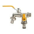 thumbnail image 1 of RKSTN Outdoor Faucet Gardening Alloy Faucet with One Inlet and Two Outlets Nipple Alloy Faucet, 1 of 1