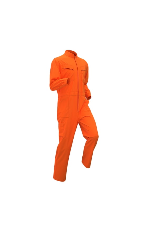 Overalls for Men Plus Size Work Jumpsuit Solid Color Long Sleeve Stand Collar Workwear Safety Suit One Piece Workwear for Labor Protection Wear Resistant Industrial Uniform with Pockets