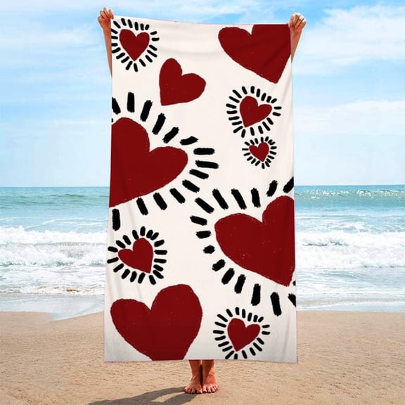 RKSTN Oversized Beach Towel 36x71 in Soft Extra Large Big Pool Swim Towels for Adult Travel Beach Blanket Multi-purpose Towel Beach Vacation Accessories Essentials on Clearance