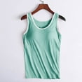 thumbnail image 1 of RKSTN Pajamas For Women Soft Built-in Padded Bra Crew Neck Solid Color Sleeveless T Shirts Lightweight Spring Summer Lounge Sleepwear Tank Top, 1 of 6