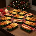 thumbnail image 1 of RKSTN Paper Food Trays Christmas Fried Chicken French Fry Boxes 12 Pieces with Hot Dog Disposable Tableware for Christmasthemed Party Decoration B, 1 of 6