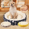 thumbnail image 1 of RKSTN Plush Dog Bed Mat, Soft & Relaxing Round Cat Bed, Removable Cover, Warm Bed for Small to Large Dogs Cats Rabbits, Antiskid Bottom, Medium, Washable & Dryer Safe, 1 of 7