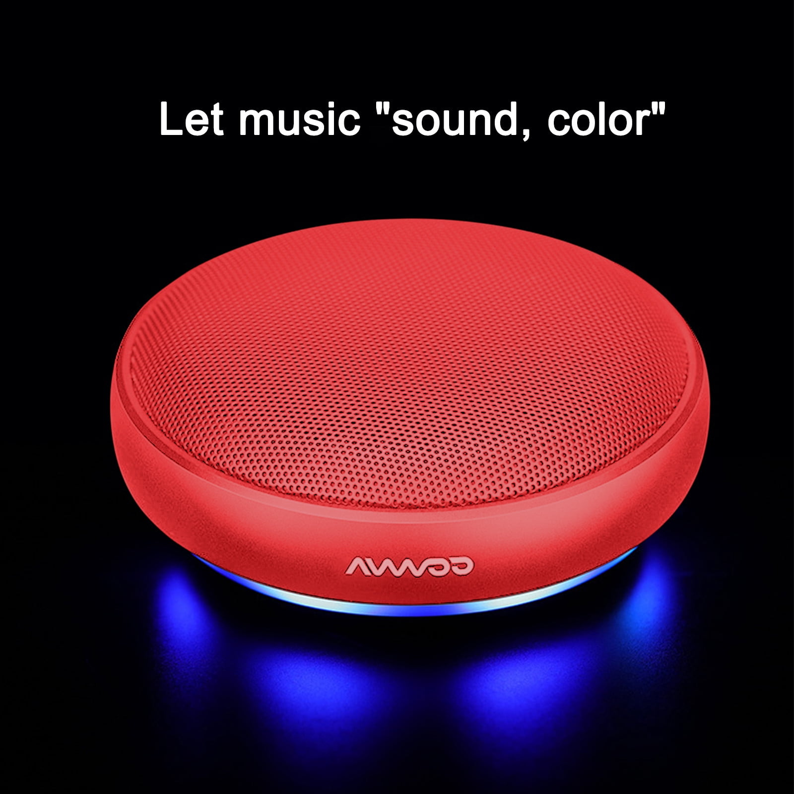 RKSTN Portable Bluetooth Shower Speaker With Colorful Flashing Lights,Supports TWS Stereo Sound