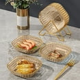 thumbnail image 1 of RKSTN Rectangular Plastic Serving Platter - 5.71"x5.71" Food Tray for Parties and Events - Clear Platters for Dessert Table Displays, Appetizers, Snacks, and More, Yellow, 1 of 6