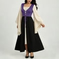 thumbnail image 1 of RKSTN Renaissance Dress Women Color Block Bell Sleeve Lace up Corset Front Maxi Theater Performance Halloween Dress with Corset Robe, 1 of 7