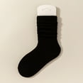 thumbnail image 1 of RKSTN Ruffle Socks Cotton Boys Socks Solid Color Pile Slouch Socks Breathable Soft Crew Socks (Black ,9 Years）, 1 of 3
