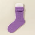 thumbnail image 1 of RKSTN Ruffle Socks Cotton Boys Socks Solid Color Pile Slouch Socks Breathable Soft Crew Socks (Hot Pink ,2 Years）, 1 of 3
