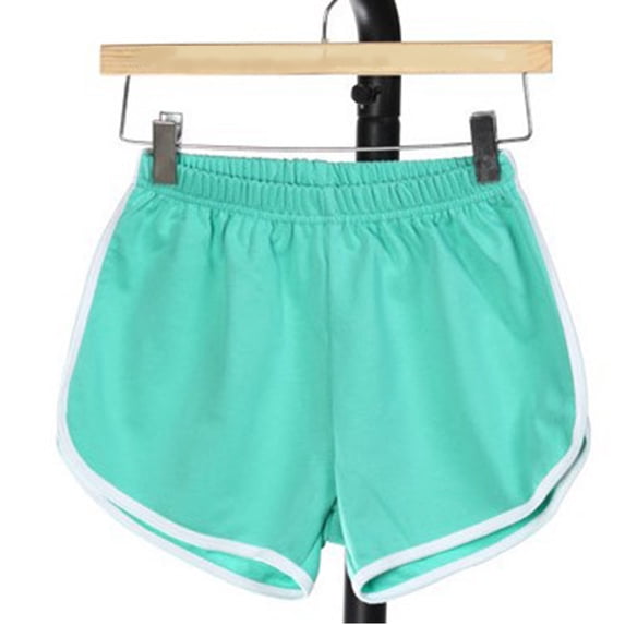 RKSTN Running Shorts for Women Cotton Dolphin Dance Yoga Shorts with Pockets Plus Size Elasticated Waistband Summer Athletic Cycling Booty Shorts (Mint Green ,XL)