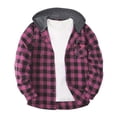 thumbnail image 1 of RKSTN long sleeve shirts for men Plaid Hooded Shirt Color Block Buttons Drawstring Comfort Casual shirts with pocket, 1 of 3