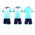thumbnail image 1 of RKSTN Soccer Jersey Boys V Neck Short Sleeve Football Training Uniform Two Piece Athletic Jersey Sportswear Kit(Sky Blue ,10-11Years), 1 of 6