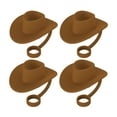 thumbnail image 1 of RKSTN Straw Covers 10mm Hat Straw Straw Toppers for Cups 30 40 Funny Cute Straw Cover Cup Accessories Straw Covers 4 PCS Multicolor Cowboy Hat, 1 of 5
