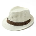 thumbnail image 1 of RKSTN Sun Hats for Men Beach Hat Mesh Straw Hat UV Protection Breathable Fedora Hats for Men with Adjustable Strap, 1 of 6