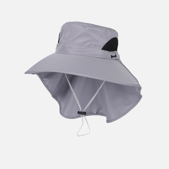 RKSTN Sun Hats for Men Fishing Hat Sun Protection Foldable Outdoor Ready Adjustable Strap Boonie Hiking Hat with Neck Flap
