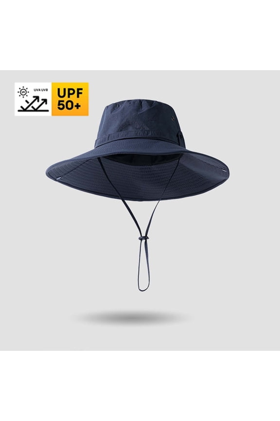 Sun Hats for Men Upf 50+ Fishing Hat Windproof Water Resistant Outdoor Ready Adjustable Strap Boonie Hiking Hat