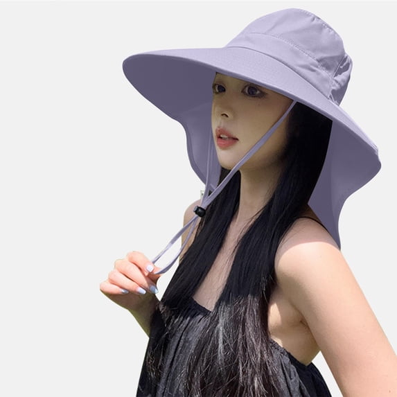 RKSTN Sun Hats for Women UV Protection Wide Brimmed Womens Hats Gardening Hiking Hat with Neck Flap