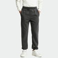 thumbnail image 1 of RKSTN Sweatpants for Unisex Boys and Girls Elastic Waist Solid Color Fleece Versatile Loose Casual Loungewear Thickened Cuffed Pants for Running Sports With Pockets Fall Winter Warm Pants 2-13Years, 1 of 6