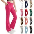 thumbnail image 1 of RKSTN Sweatpants for Girls Bell Bottom High Waisted Stretch Slightly Flared Base Layer Pocketed Athletic Versatile Shark Pants 5-14 Years, 1 of 10