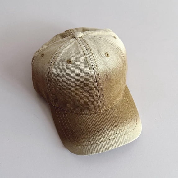 RKSTN Toddler Baseball Hat Gradient Denim Toddler Hat Outdoor Casual Sun Protective Kids Sun Hat (Khaki ,Free Size)