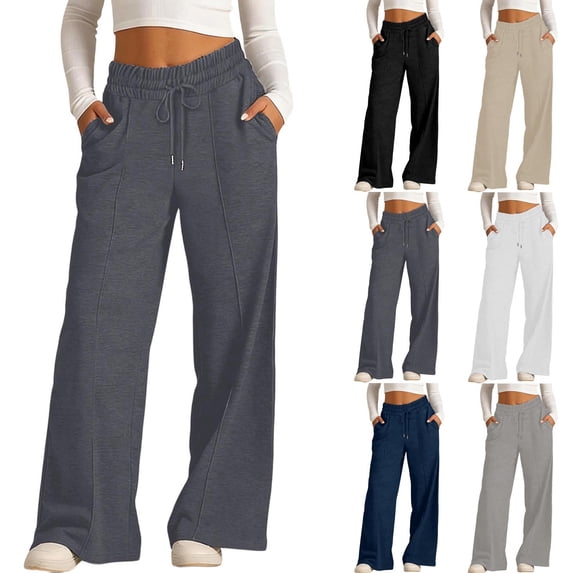 RKSTN Toddler Pants Pleated Line Design Sweatpants Unisex Spring Summer Solid Color Elastic Drawstring Waistband Lightweight Pocketed Lounge Pants for 3-13 Years