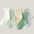 thumbnail image 1 of RKSTN Toddler Socks 100% Cotton Boys Socks Solid Color Skin Friendly 6 Pack Breathable Crew Socks (Green ,3 Years）, 1 of 3